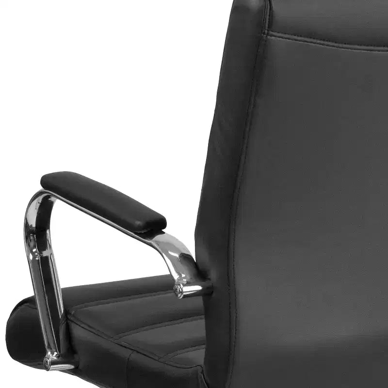 Chaise de bureau Merrick Lane mi-hauteur contemporaine avec accoudoirs rembourrés