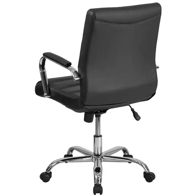 Chaise de bureau Merrick Lane mi-hauteur contemporaine avec accoudoirs rembourrés