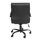 Chaise de bureau Merrick Lane mi-hauteur contemporaine avec accoudoirs rembourrés