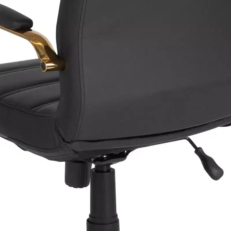 Chaise de bureau Merrick Lane mi-hauteur contemporaine avec accoudoirs rembourrés