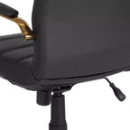 Chaise de bureau Merrick Lane mi-hauteur contemporaine avec accoudoirs rembourrés