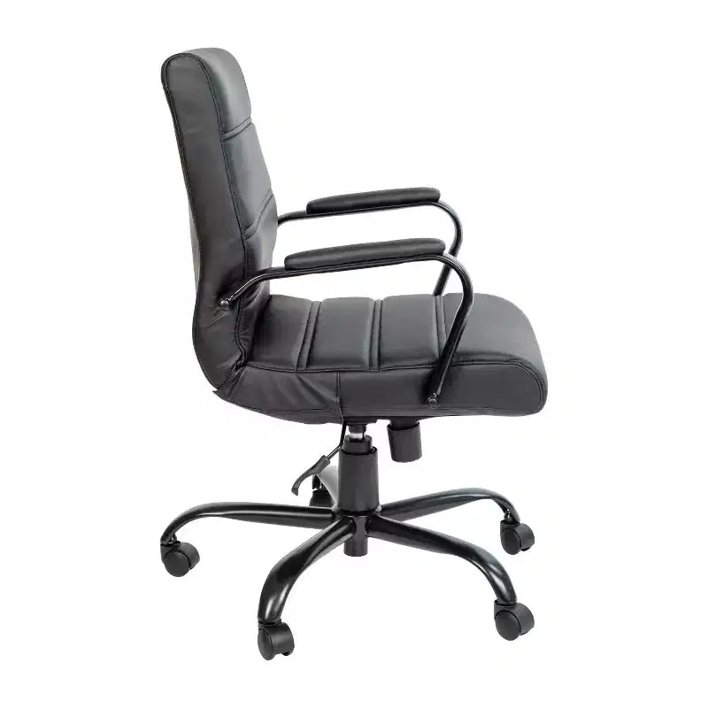 Chaise de bureau Merrick Lane mi-hauteur contemporaine avec accoudoirs rembourrés