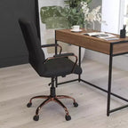 Chaise de bureau Merrick Lane mi-hauteur contemporaine avec accoudoirs rembourrés