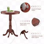 Costway Ensemble de Table de Bar 5 Pièces, Table Ronde Hauteur Bar 76 cm et 4 Tabourets de Bar Pivotants