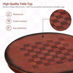 Costway Ensemble de Table de Bar 5 Pièces, Table Ronde Hauteur Bar 76 cm et 4 Tabourets de Bar Pivotants