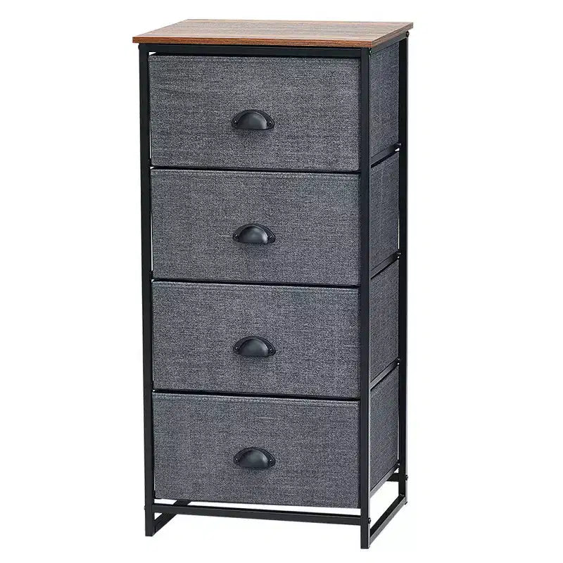 Costway 4 Drawers Dresser Chest Storage Tower Side Table Display Home Furniture