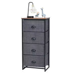 Costway Commode 4 Tiroirs Tour de Rangement Table d'Appoint Meuble de Présentation pour la Maison