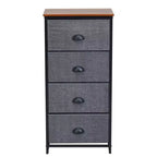 Costway Commode 4 Tiroirs Tour de Rangement Table d'Appoint Meuble de Présentation pour la Maison