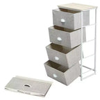 Costway Commode 4 Tiroirs Tour de Rangement Table d'Appoint Meuble de Présentation pour la Maison