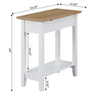 Table d'appoint relevable American Heritage avec station de charge et étagère - Breighton Home