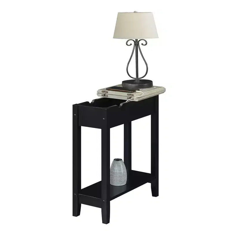 Table d'appoint relevable American Heritage avec station de charge et étagère - Breighton Home