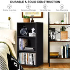Costway Lot de 2 bibliothèques ouvertes à 3 niveaux, armoire de rangement multifonctionnelle, noir