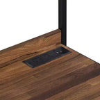 Bureau d'angle Clydebank avec bibliothèque et prise USB – HOMES: Inside + Out