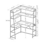 Bureau d'angle Clydebank avec bibliothèque et prise USB – HOMES: Inside + Out
