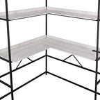 Bureau d'angle Clydebank avec bibliothèque et prise USB – HOMES: Inside + Out