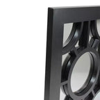 Miroir mural rectangulaire, cercles géométriques noirs, 64,7 cm, à suspendre horizontalement ou verticalement, décoration intérieure