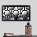 Miroir mural rectangulaire, cercles géométriques noirs, 64,7 cm, à suspendre horizontalement ou verticalement, décoration intérieure