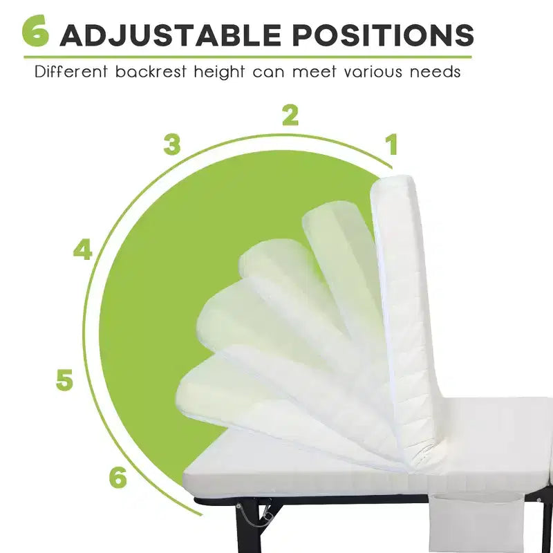 Lit pliant Costway Lit d'appoint réglable simple avec matelas jumeau, roues portables, marron/gris/blanc