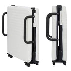Lit pliant Costway Lit d'appoint réglable simple avec matelas jumeau, roues portables, marron/gris/blanc