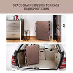 Lit pliant Costway Lit d'appoint réglable simple avec matelas jumeau, roues portables, marron/gris/blanc
