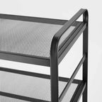 Étagère à chaussures 2 niveaux en maille métallique - Brightroom