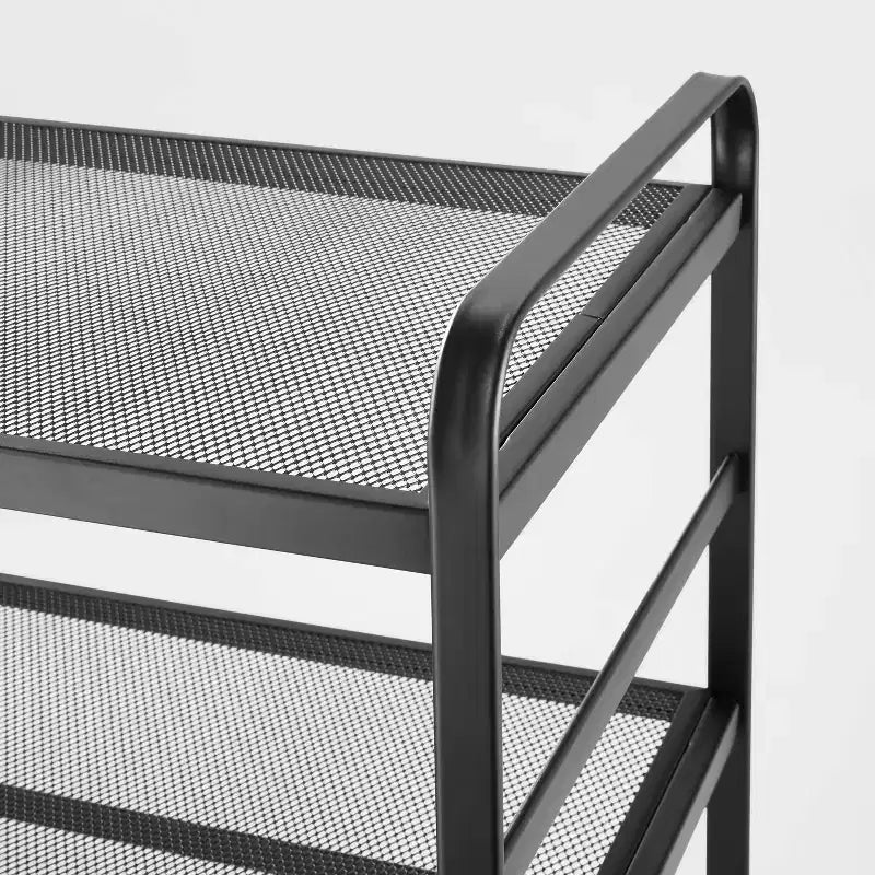 Étagère à chaussures 2 niveaux en maille métallique - Brightroom