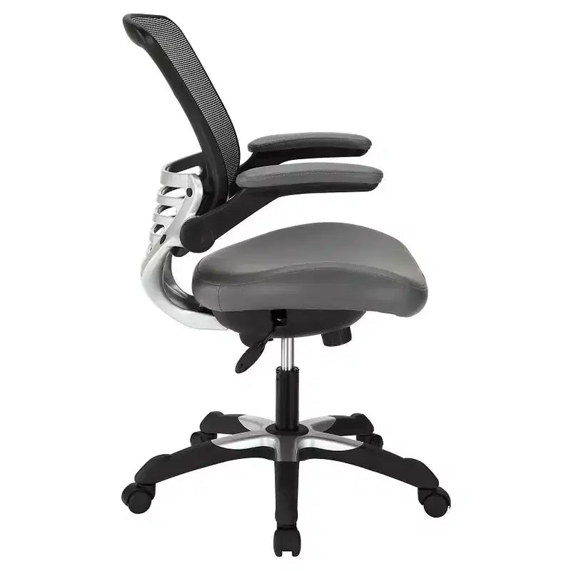 Chaise de bureau Modway avec dossier en maille Edge et siège en similicuir
