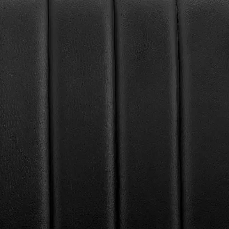 Tabouret de bar réglable Brock, hauteur comptoir, avec assise en similicuir, finition noyer, base en acier noir – Armen Living