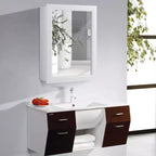 Costway Armoire de Toilette Murale de Salle de Bain Meuble de Rangement de Cuisine avec Étagère Réglable