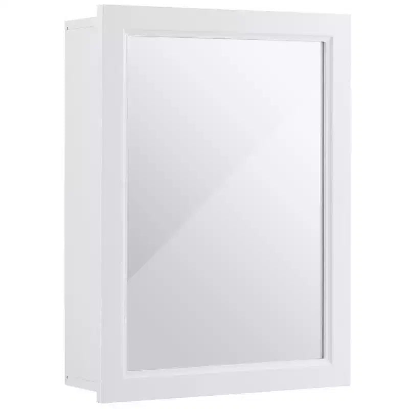 Costway Armoire de Toilette Murale de Salle de Bain Meuble de Rangement de Cuisine avec Étagère Réglable