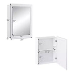 Costway Armoire de Toilette Murale de Salle de Bain Meuble de Rangement de Cuisine avec Étagère Réglable