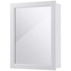Costway Armoire de Toilette Murale de Salle de Bain Meuble de Rangement de Cuisine avec Étagère Réglable