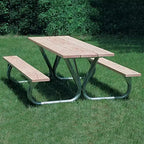 Pieds de table de pique-nique d'extérieur en acier anti-basculement Pilot Rock de 6 ou 8 pieds (piètement seul)