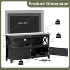 Meuble TV autonome Costway en bois, console TV, meuble multimédia