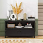 Meuble TV autonome Costway en bois, console TV, meuble multimédia