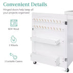 Table et bureau de machine à coudre avec rangement et plateaux pour loisirs créatifs