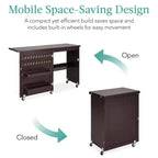 Table et bureau de machine à coudre avec rangement et plateaux pour loisirs créatifs