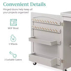 Table et bureau de machine à coudre avec rangement et plateaux pour loisirs créatifs