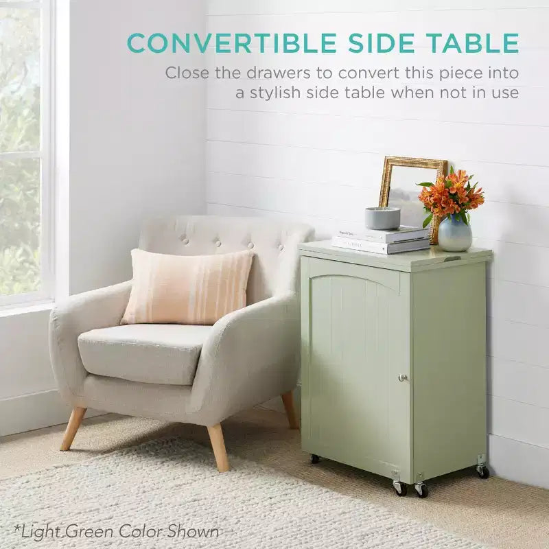 Table et bureau de machine à coudre avec rangement et plateaux pour loisirs créatifs