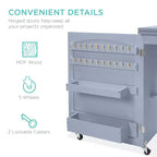 Table et bureau de machine à coudre avec rangement et plateaux pour loisirs créatifs