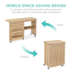 Table et bureau de machine à coudre avec rangement et plateaux pour loisirs créatifs