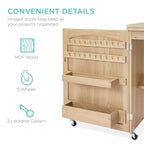 Table et bureau de machine à coudre avec rangement et plateaux pour loisirs créatifs