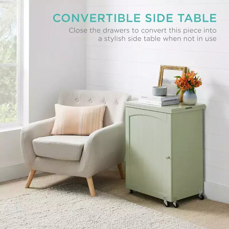 Table et bureau de machine à coudre avec rangement et plateaux pour loisirs créatifs