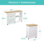 Table et bureau de machine à coudre avec rangement et plateaux pour loisirs créatifs