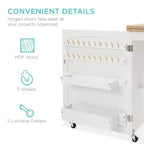 Table et bureau de machine à coudre avec rangement et plateaux pour loisirs créatifs
