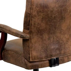 Chaise de bureau à dossier haut capitonnée avec réglage de la hauteur et pivotement à 360°