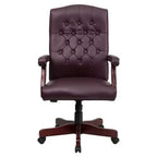 Chaise de bureau à dossier haut capitonnée avec réglage de la hauteur et pivotement à 360°