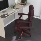 Chaise de bureau à dossier haut capitonnée avec réglage de la hauteur et pivotement à 360°