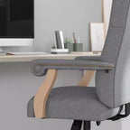 Chaise de bureau à dossier haut capitonnée avec réglage de la hauteur et pivotement à 360°