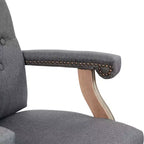 Chaise de bureau à dossier haut capitonnée avec réglage de la hauteur et pivotement à 360°